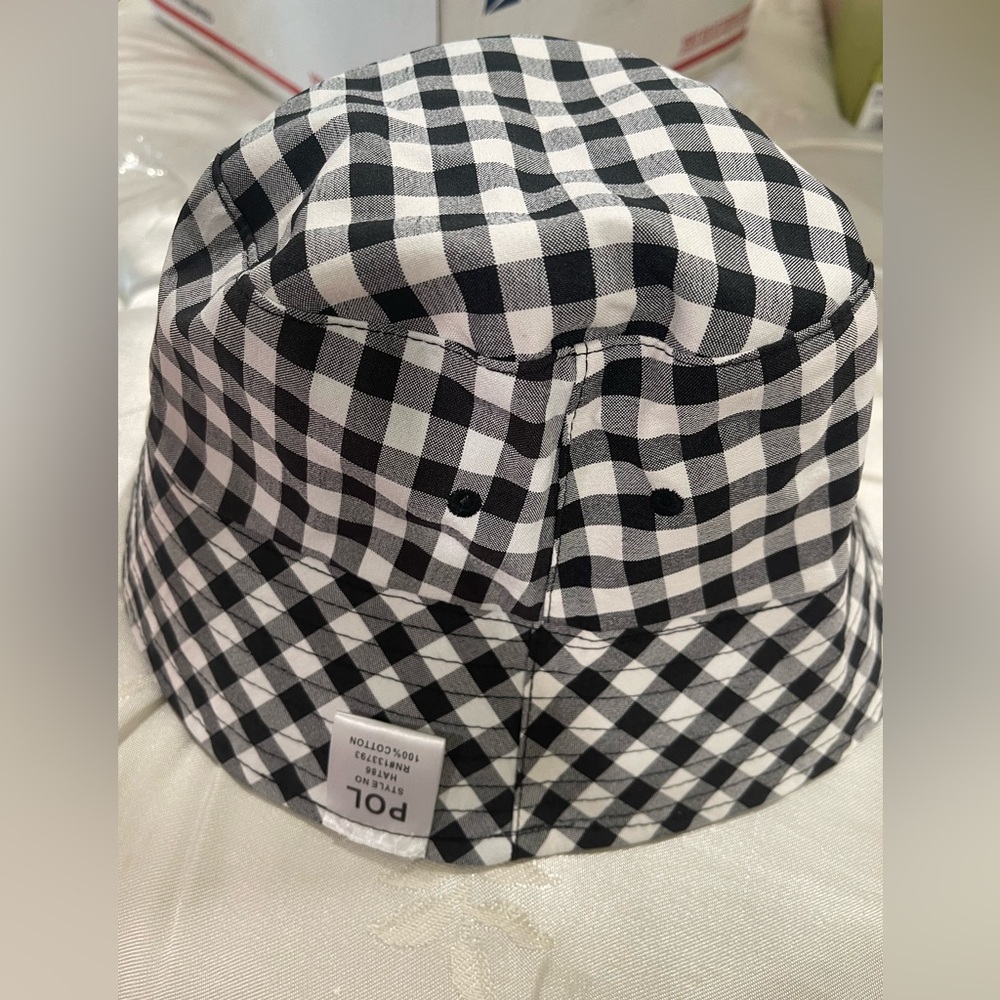 POL Black and White Checkered Hat